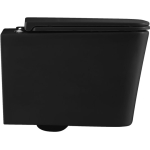 Унитаз безободковый ТОРНАДО ЧЁРНЫЙ МАТОВЫЙ подвесной GROSSMAN GR-4441BMSQ/Германия — изображение 5