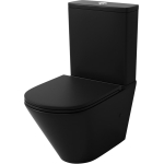Унитаз безободковый ТОРНАДО ЧЁРНЫЙ МАТОВЫЙ напольный GROSSMAN GR-4449BMSQ/Германия