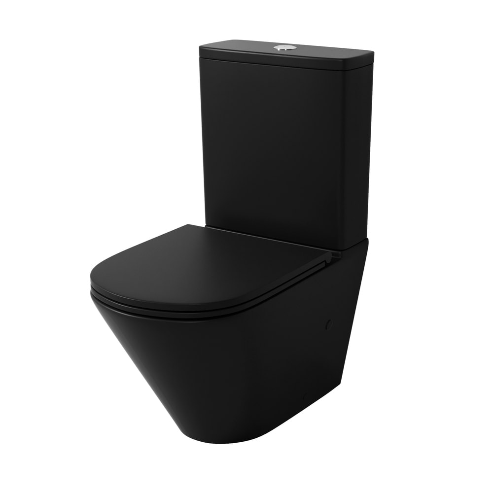 Унитаз безободковый ТОРНАДО ЧЁРНЫЙ МАТОВЫЙ напольный GROSSMAN GR-4449BMSQ/Германия