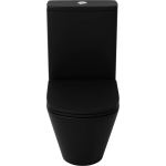 Унитаз безободковый ТОРНАДО ЧЁРНЫЙ МАТОВЫЙ напольный GROSSMAN GR-4449BMSQ/Германия — изображение 2