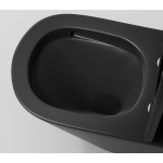 Унитаз безободковый ТОРНАДО ЧЁРНЫЙ МАТОВЫЙ напольный GROSSMAN GR-4449BMSQ/Германия — изображение 7