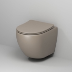 Унитаз безободковый СВЕТЛО-КОРИЧНЕВЫЙ МАТОВЫЙ подвесной GROSSMAN GR-4455BRLMS/Германия