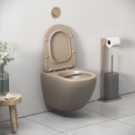 Унитаз безободковый СВЕТЛО-КОРИЧНЕВЫЙ МАТОВЫЙ подвесной GROSSMAN GR-4455BRLMS/Германия — изображение 5