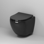 Унитаз безободковый ЧЕРНЫЙ подвесной GROSSMAN GR-4455BS/Германия