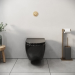 Унитаз безободковый ЧЕРНЫЙ подвесной GROSSMAN GR-4455BS/Германия — изображение 5