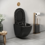 Унитаз безободковый ЧЕРНЫЙ подвесной GROSSMAN GR-4455BS/Германия — изображение 6