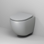 Унитаз безободковый СВЕТЛО-СЕРЫЙ МАТОВЫЙ подвесной GROSSMAN GR-4455GLMS/Германия