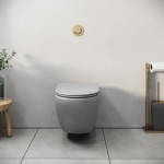 Унитаз безободковый СВЕТЛО-СЕРЫЙ МАТОВЫЙ подвесной GROSSMAN GR-4455GLMS/Германия — изображение 5