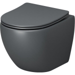 Унитаз безободковый серый МАТОВЫЙ подвесной GROSSMAN GR-4455GMSQ/Германия