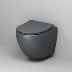 Унитаз безободковый серый МАТОВЫЙ подвесной GROSSMAN GR-4455GMSQ/Германия — изображение 2