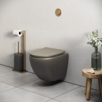 Унитаз безободковый ХАКИ МАТОВЫЙ подвесной GROSSMAN GR-4455GSMS/Германия — изображение 4