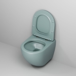 Унитаз безободковый МЯТНЫЙ МАТОВЫЙ подвесной GROSSMAN GR-4455MNMS/Германия — изображение 3