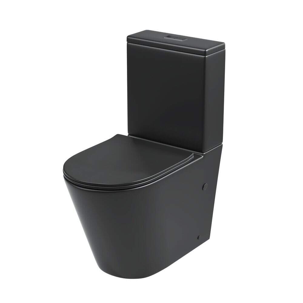 Унитаз безободковый ЧЕРНЫЙ МАТОВЫЙ напольный GROSSMAN GR-4458BMS/Германия