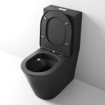 Унитаз безободковый ЧЕРНЫЙ МАТОВЫЙ напольный GROSSMAN GR-4458BMS/Германия — изображение 4