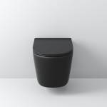 Унитаз безободковый ТОРНАДО ЧЕРНЫЙ МАТОВЫЙ подвесной GROSSMAN GR-4477BMSQ/Германия — изображение 4