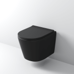 Унитаз безободковый ТОРНАДО ЧЕРНЫЙ МАТОВЫЙ подвесной GROSSMAN GR-4477BMSQ/Германия — изображение 3