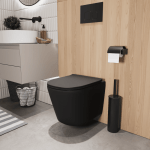 Унитаз безободковый ТОРНАДО ЧЕРНЫЙ МАТОВЫЙ подвесной GROSSMAN GR-4477BMSQ/Германия — изображение 6