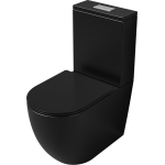 Унитаз безободковый ТОРНАДО ЧЁРНЫЙ МАТОВЫЙ напольный GROSSMAN GR-4494BMSQ/Германия