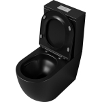 Унитаз безободковый ТОРНАДО ЧЁРНЫЙ МАТОВЫЙ напольный GROSSMAN GR-4494BMSQ/Германия — изображение 4