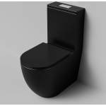 Унитаз безободковый ТОРНАДО ЧЁРНЫЙ МАТОВЫЙ напольный GROSSMAN GR-4494BMSQ/Германия — изображение 5