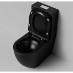 Унитаз безободковый ТОРНАДО ЧЁРНЫЙ МАТОВЫЙ напольный GROSSMAN GR-4494BMSQ/Германия — изображение 7