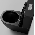 Унитаз безободковый ТОРНАДО ЧЁРНЫЙ МАТОВЫЙ напольный GROSSMAN GR-4494BMSQ/Германия — изображение 8