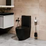 Унитаз безободковый ТОРНАДО ЧЁРНЫЙ МАТОВЫЙ напольный GROSSMAN GR-4494BMSQ/Германия — изображение 9