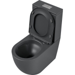 Унитаз безободковый ТОРНАДО СЕРЫЙ МАТОВЫЙ напольный GROSSMAN GR-4494GMSQ/Германия — изображение 4