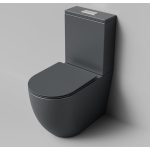 Унитаз безободковый ТОРНАДО СЕРЫЙ МАТОВЫЙ напольный GROSSMAN GR-4494GMSQ/Германия — изображение 6