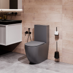 Унитаз безободковый ТОРНАДО СЕРЫЙ МАТОВЫЙ напольный GROSSMAN GR-4494GMSQ/Германия — изображение 10