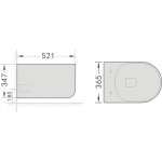Унитаз подвесной с тонким ободком Grossman Thin Rim GR-5602S/Германия — изображение 14