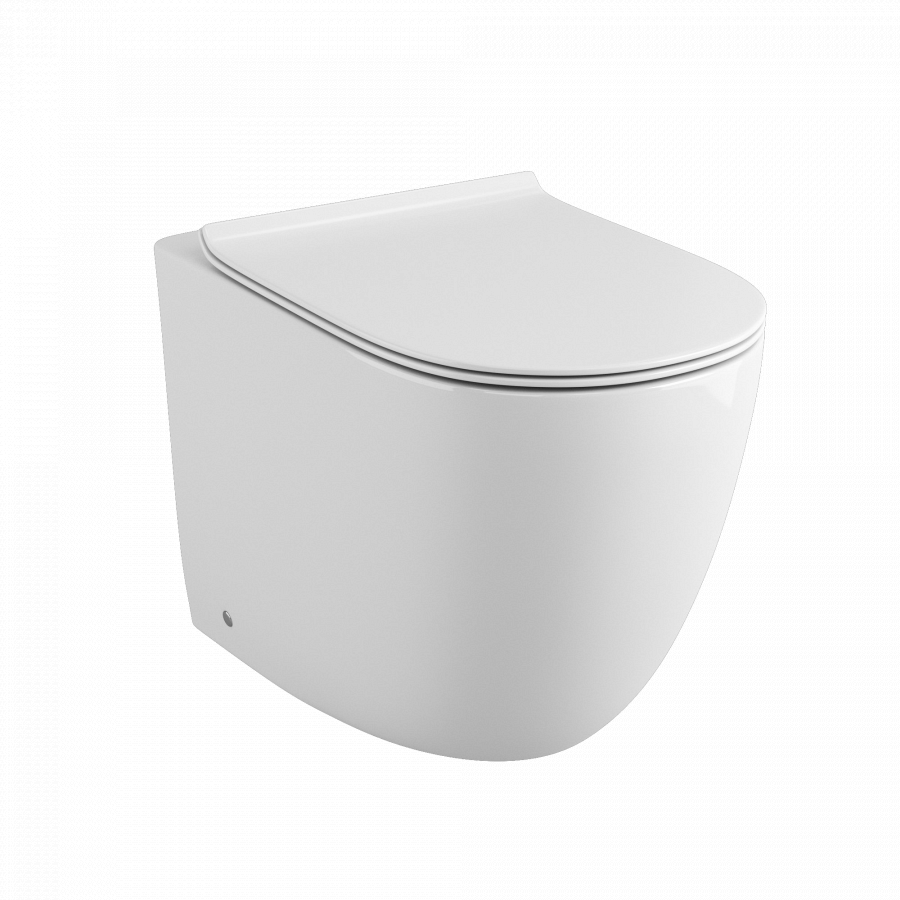 Унитаз безободковый приставной GROSSMAN GR-PR4411S с тонкой крышкой/Германия