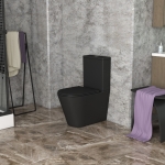 Унитаз безободковый МАТОВЫЙ напольный GROSSMAN GR-4449BMS Чёрный/Германия — изображение 2