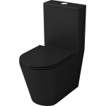 Унитаз безободковый МАТОВЫЙ напольный GROSSMAN GR-4449BMS Чёрный/Германия