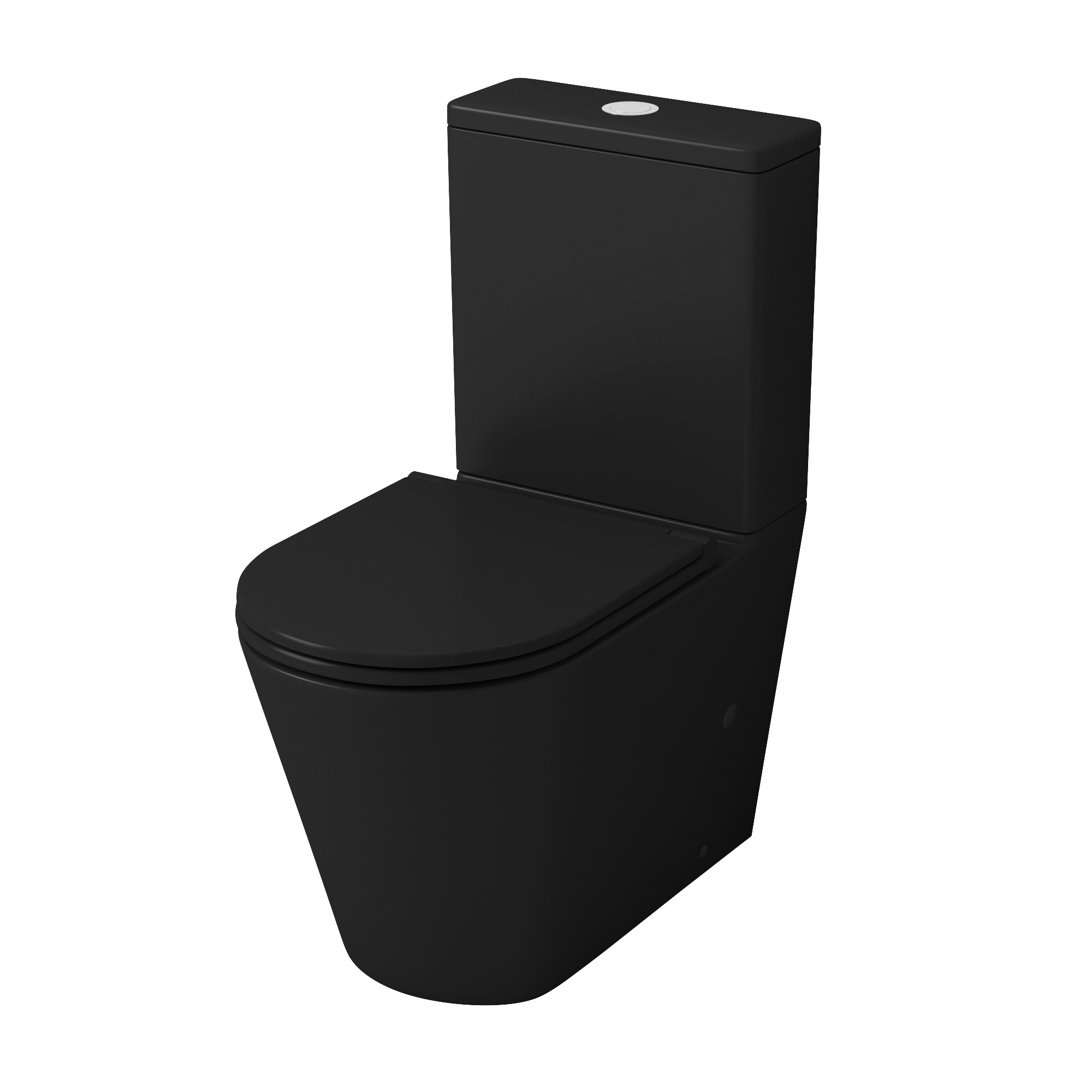 Унитаз безободковый МАТОВЫЙ напольный GROSSMAN GR-4449BMS Чёрный/Германия