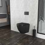 Унитаз безободковый ЧЕРНЫЙ МАТОВЫЙ подвесной GROSSMAN GR-4457BMS/Германия — изображение 5