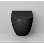 Унитаз безободковый ЧЕРНЫЙ МАТОВЫЙ подвесной GROSSMAN GR-4457BMS/Германия — изображение 3