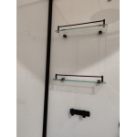 Душевая кабина 90х90х210см F401M Black пристенная низкий поддон матовое стекло/Германия — изображение 5