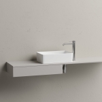 Раковина 485x305x135мм Element CeramicaNova накладная со смещенным сливом прямоугольная CN5050/Италия — изображение 3