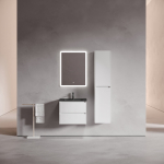 Тумба 60 см Libra ПОДВЕСНАЯ Sancos Белый глянец эмаль с умывальником CN7001MB — изображение 2