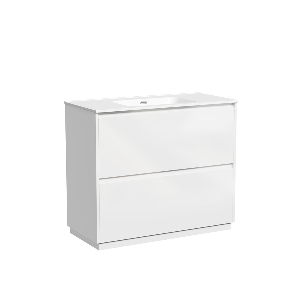 libra_-lb100fw_png Тумба 100 см Libra Floor НАПОЛЬНАЯ Sancos Белый глянец эмаль с умывальником CN7003 — изображение 1