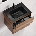 Тумба 60 см Libra ПОДВЕСНАЯ Sancos Дуб чарльстон с умывальником CN7001MB — изображение 7