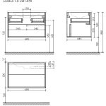 Тумба 70 см Marmi 1.0 Дуб галифакс натуральный ПОДВЕСНАЯ Sancos с умывальником CN7007MB — изображение 6