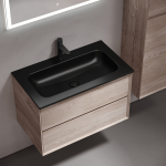 Тумба 80 см ПОДВЕСНАЯ Sancos Натура 2.0 (Nature 2.0) Дуб галифакс с умывальником CN7012MB — изображение 4