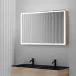 Зеркальный шкаф 1190х740х150мм SANCOS Mirror с LED-подсветкой Дуб галифакс/Италия — изображение 2