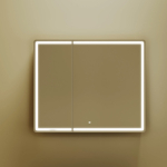 Зеркальный шкаф 890х740х150мм SANCOS Mirror с LED-подсветкой Дуб чарльстон Правый/Италия — изображение 3