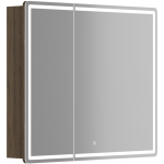 Зеркальный шкаф 890х740х150мм SANCOS Mirror с LED-подсветкой Дуб чарльстон Правый/Италия