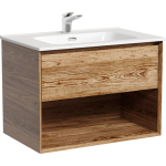 Тумба 70 см Marmi 1.0 Дуб чарльстон ПОДВЕСНАЯ Sancos с умывальником CN7007