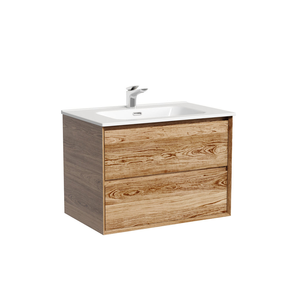Тумба 70 см Marmi 2.0 Дуб чарльстон ПОДВЕСНАЯ Sancos с умывальником CN7007