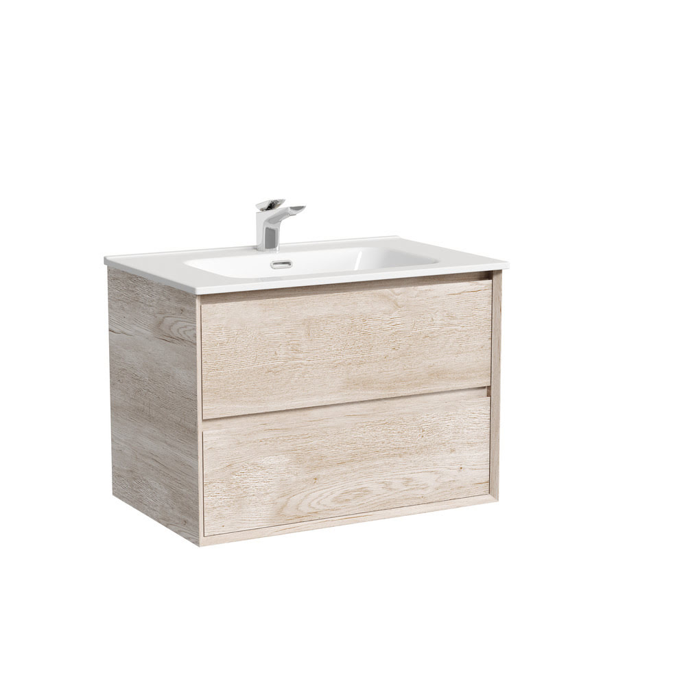 Тумба 70 см Marmi 2.0 Дуб галифакс ПОДВЕСНАЯ Sancos с умывальником CN7007